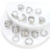 14 Pcs Exaggerated Smooth Asymmetrical Rings Set For Women Vintage Geometric Rings Casual Everyday Wear Jewelry Gifts 2026 New