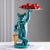 Statue Bulldog Statue Storage Tray Resin Art Home Decoration Sculpture Figurine Animal Lover Collection Study Room Ornament