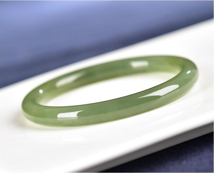 

Имитация нефрита озера Хотан, зеленый браслет, модный браслет с изумрудом, браслет для женщин, подарок 54MM