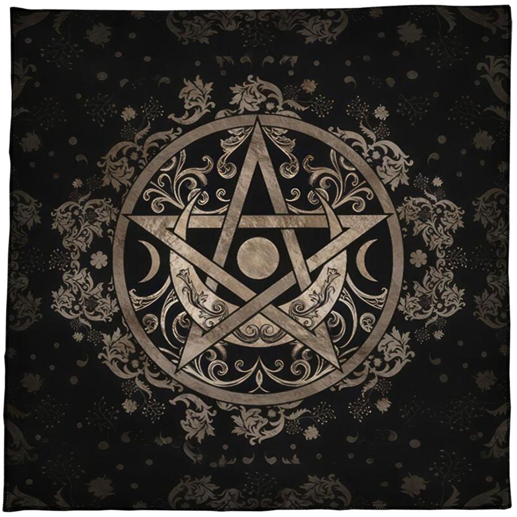 Divinations Tablecloth Pentagrams Pattern Astrologys Tarot Cards Tablecloth Altars Cloth Divinations Game Accessories