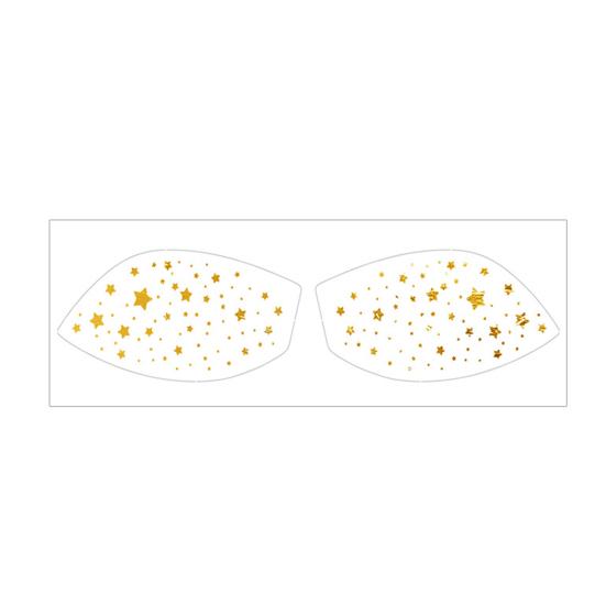 Metallic Eye Tattoo Stickers, Waterproof Temporary Freckle Decals, Sparkling Foil Eye Makeup for Festival Party, Glitter Face Art