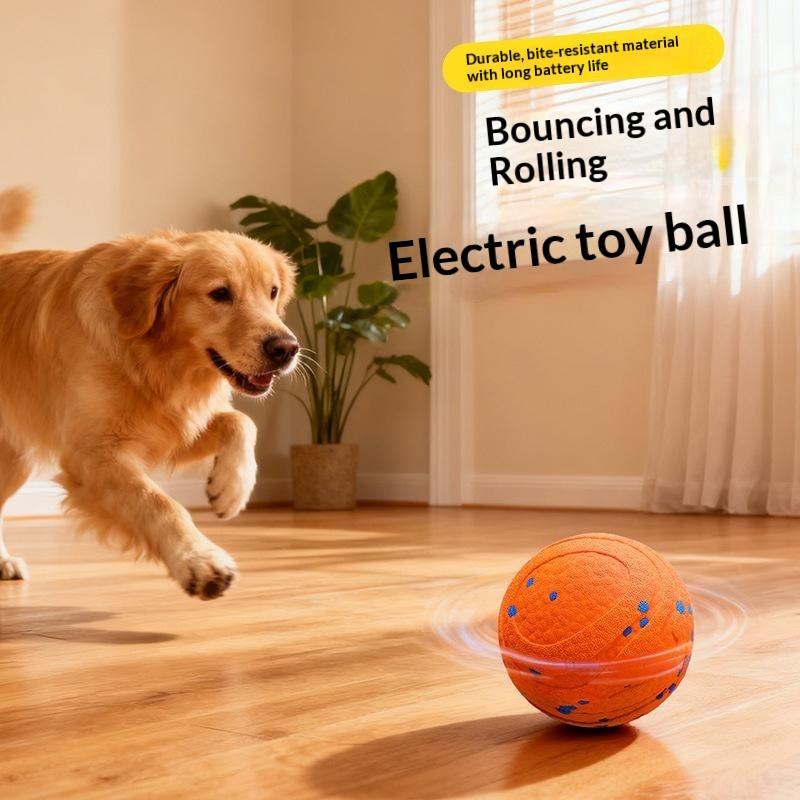 Indestructible Honeycomb Electric Dog Toy Ball Automatic Moving Interactive Pet Chew Ball For Dog Training Indoor Play