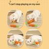 Interactive Cat Carrot Chew Toy with Sound Bite Resistant Paper Rope Scratcher for Clean Teeth Interactive Play for Cats