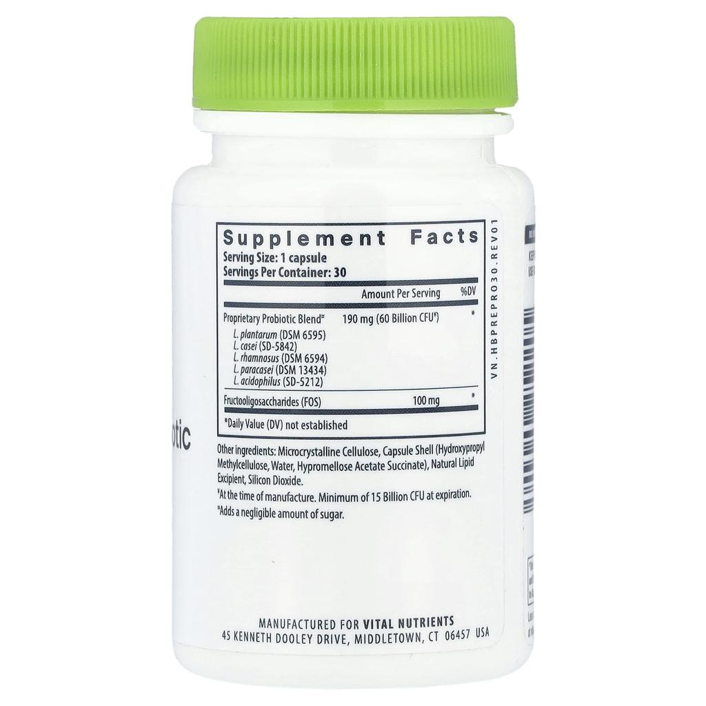 Hyperbiotics®, Prebiotic + Probiotic, 30 Veggie Capsules