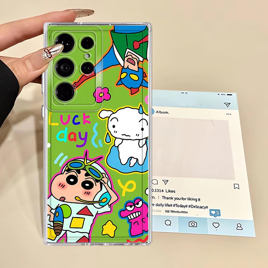 

Case for Samsung Galaxy S20 Plus S26 S21 Note 20 Ultra 10 S22 FE S24 S25 Edge S23 Ultra Phone Cover Cra-yons Shin-chans Anime Galaxy S26