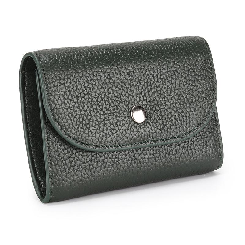 Geldbörse für Damen aus echtem Leder: Großkapazitäts-Multifunktions-Kartenhalter aus Rindsleder der obersten Schicht