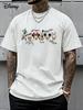 Disney Mickey Mouse and Donald Duck Cartoon Printed Cotton Tshirt 2026 Mens Summer New Street Hip Hop Large Loose Casual Top