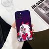 H-hazbin hotel V-veggie  Phone Case For iPhone 17,16,15,14,13,12,11 Plus,Pro Max,XS,Soft Silicone Black Cover