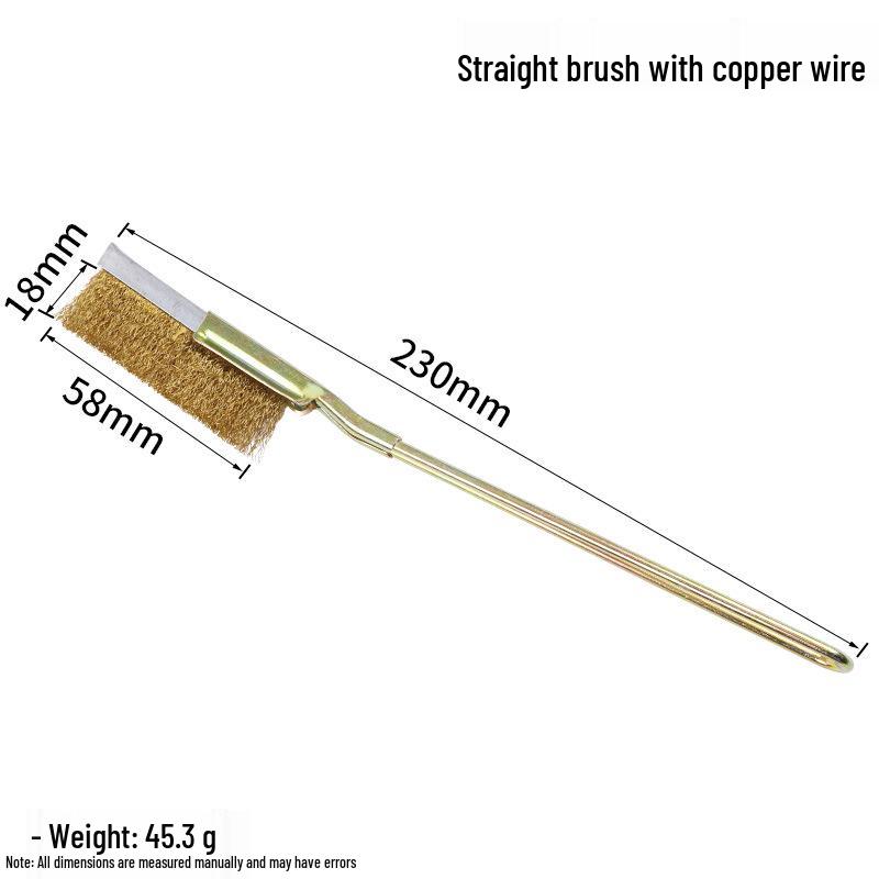 Industrial Stainless Steel & Copper Wire Brush with Handle for Grill Polishing and Rust Removal