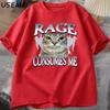 Rage Consumes Me Cat T Shirt Funny Cat Meme Printed TShirt Vintage Unhinged Silly Cat Graphic Tee Humor Cotton Short Sleeve Tee