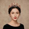 Metal Princess Tiara Gold Rhinestone Crown Luxury Baroque Crown  Dress Accessories