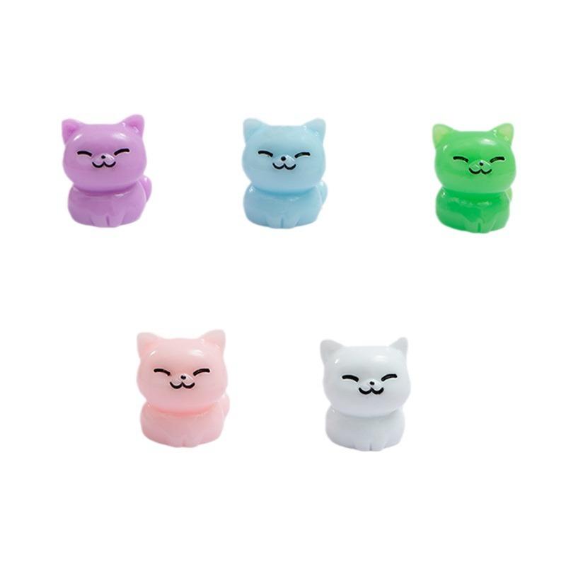 Mikro-Landschafts-Harz-Ornament, Cartoon-süße kleine orange Katze, Tier-Ornament, Desktop-Auto-Kätzchen-Ornament, Zubehör