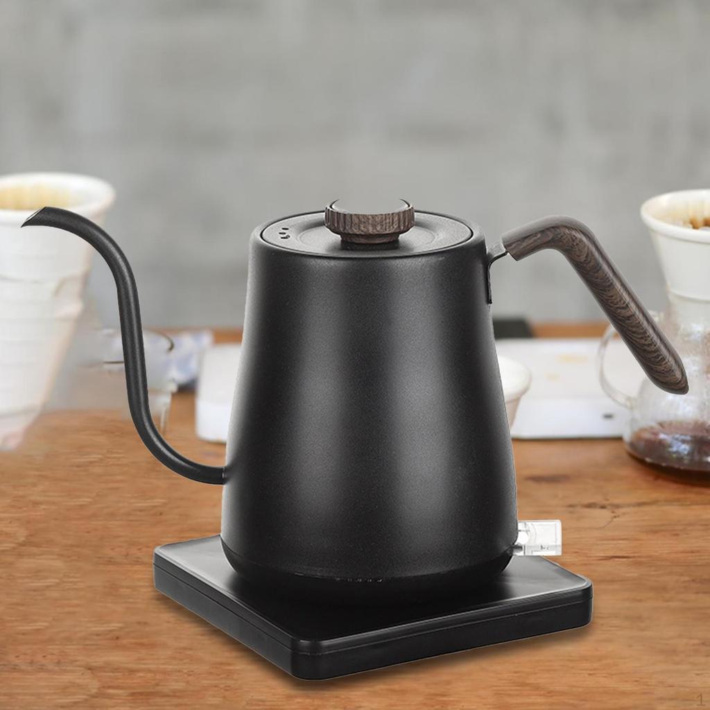 Gooseneck Electric Kettle Temperature Display Auto Shut Off Water Boiler White