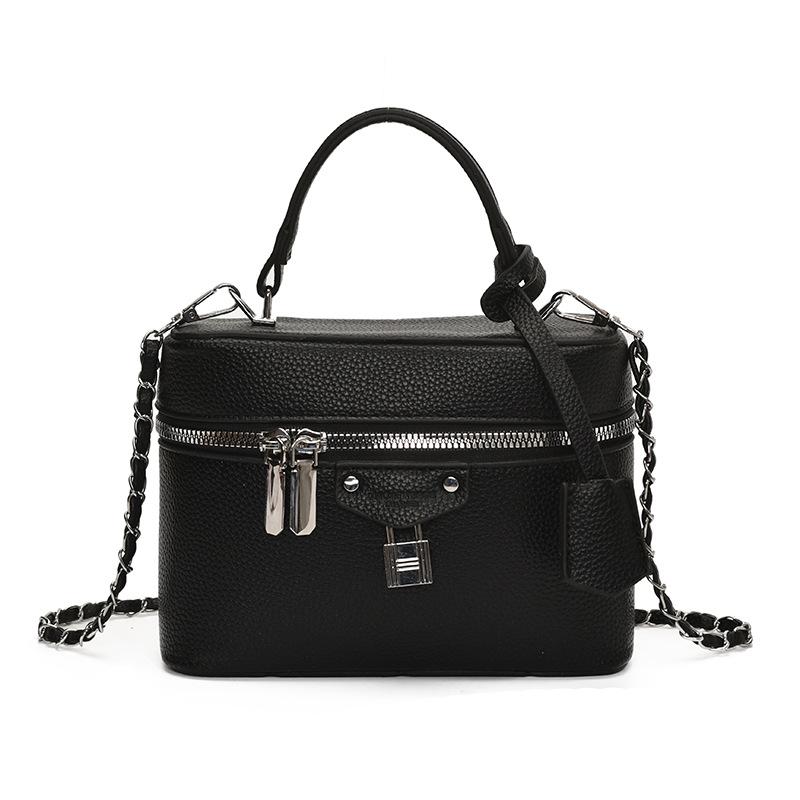 New small bag, female versatile hand carrying bucket bag, portable box bag, shoulder messenger bag.