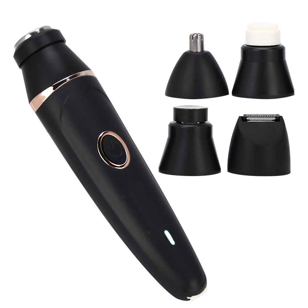 -In-1 Electric Men Shaver USB Charging Waterproof Nose Hair Clipper Face Cleaning Brush