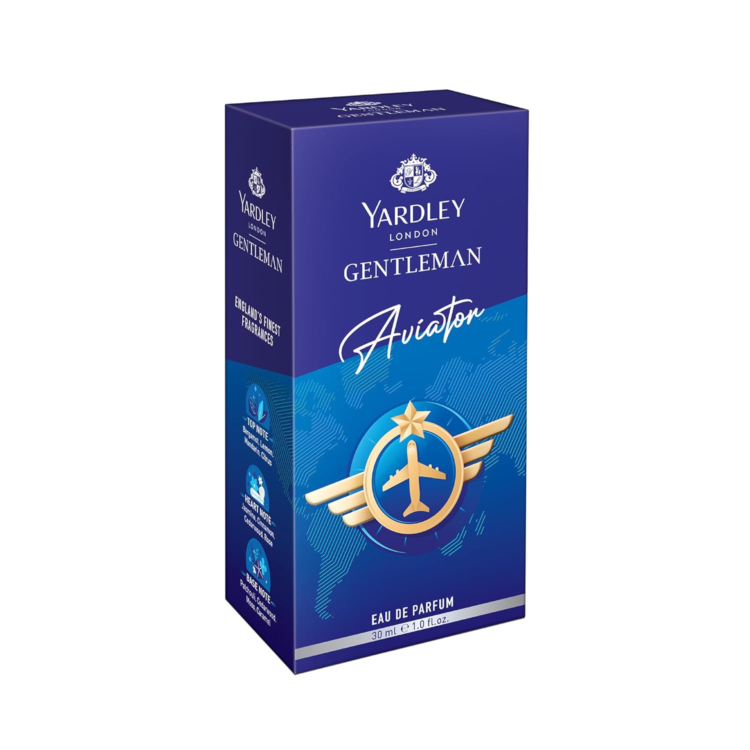 Yardley London Gentleman Aviator EDP Parfum Pour Homme 30 ml Parfum Citronné Boisé de Cèdre Longue Tenue