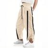 Women's Baggy Wide Leg Pants Casual Drawstring Elastic Waisted Contrast Color Workout  Track Pants