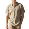 [BUTMYJ] Men's Short-Sleeve T-Shirt Polo Shirt Cotton Linen Blend Sweat-Wicking Quick-Drying Lightweight Breathable Summer Relaxed Fit Casual Business