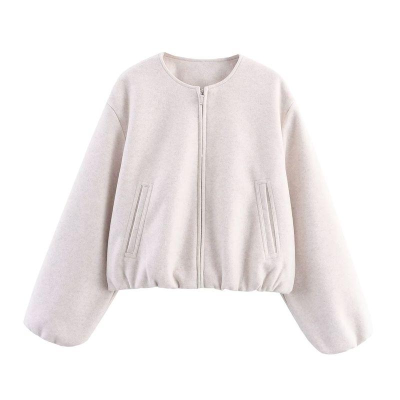 Za Autumn and Winter New Arrivals Women's Clothing Zr European and American Style Fashionable Versatile Soft Bomber Jacket Coat 3046264