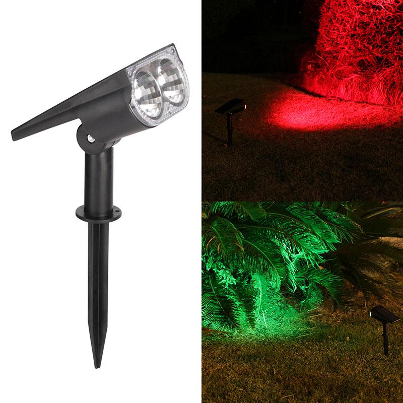 2/7 LED Solar Outdoor Spotlights,150° Adjustable Wall Lamp, Waterproof Lawn Lights for Garden Patio Yard Backyard Camping Decor