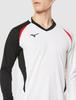 Volleyball Game Shirt, Long Sleeve, Moisture-Wicking, Quick-Drying, Junior Available, V2MA2122, Unisex, White x Black x Chinese Red, Size L