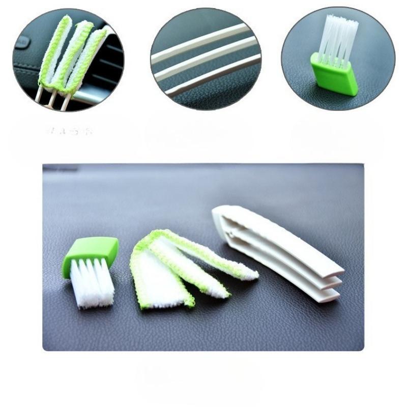 Double-headed Air Outlet Cleaning Brush, Car Air Conditioning Dust Removal Brush, Soft Bristle Brush for Blinds, Interior Cleaning
