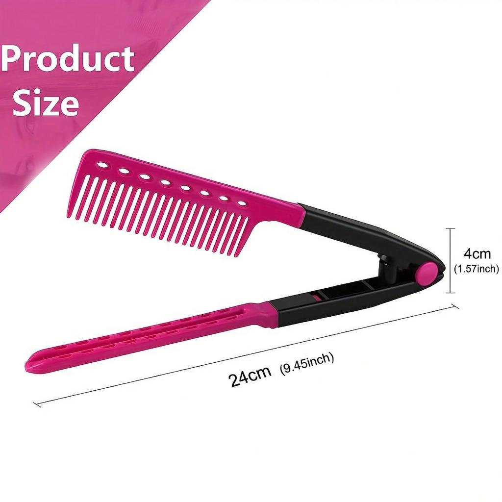 V-Clip Glatthaarkamm, Clip-Kamm, Haare ordnen und schneiden, Haarstyling-Kamm, Kunststoff Entwirrender Haarstyling-Kamm