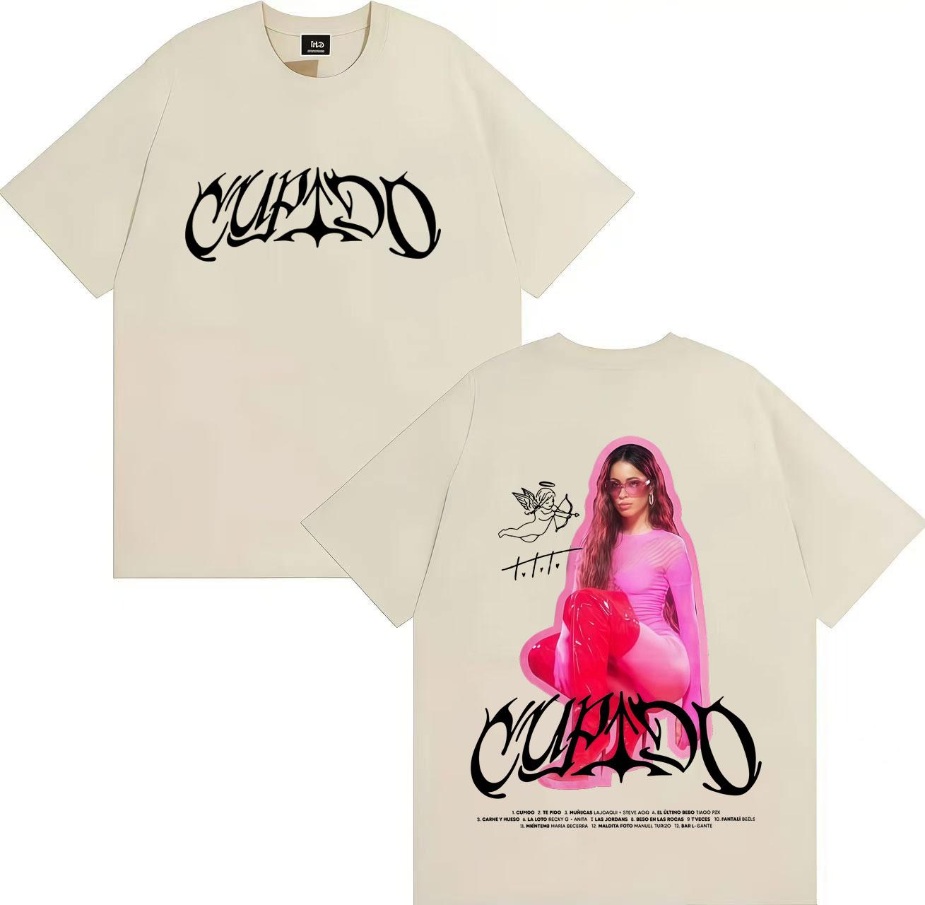 

Hot Singer TINI Futttura 2025 Tour Product, Double-sided Printed Fashion Y2K Summer Print 100_ Pure Cotton Loose Casual T-shirt 4XL