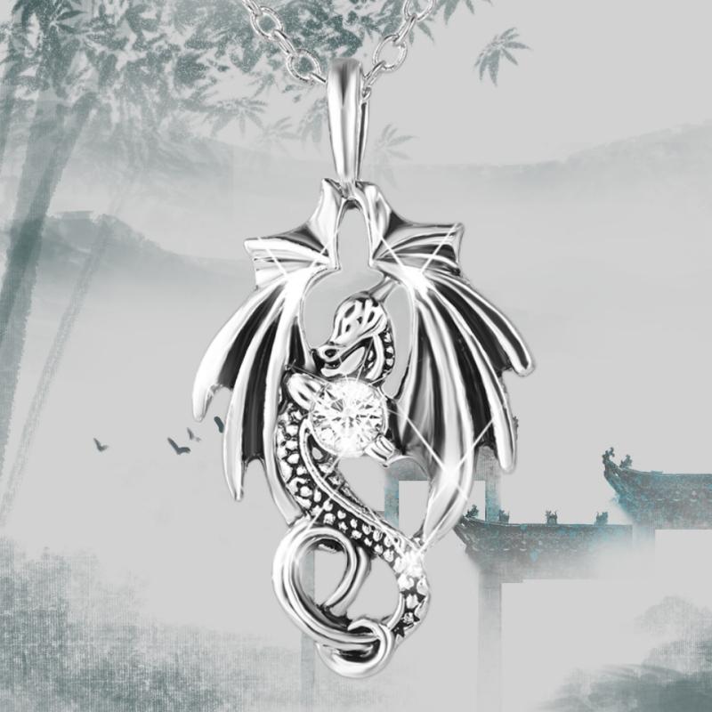 

Модное ретро ожерелье с подвеской в ​​виде дракона