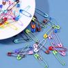 Colorful Metal Safety Pins for Jewelry and Clothing
