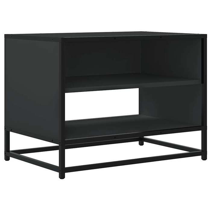 VidaXL TV Stand Black 61x40x46 Cm Engineered Wood and Metal, TV Bench, Hi-fi Cabinet, Entertainment Center, TV Buffet, 848879