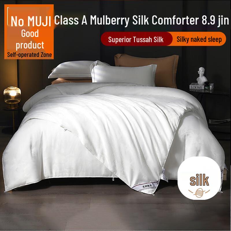 Muji Class A 100% Tussah Silk All-Season Duo Quilt 220 x 240 cm