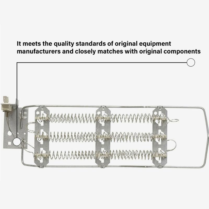 Dryer Heating Part Replacement Electric Dryer Heating Tube Aluminum Alloy Heating Accessory for Effective Operation
