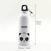 Lovely Animal Outdoor Aluminium Sports Water Bottle for Cycling Camping Hiking Beach School Kids Water Bottle with Handheld Ring