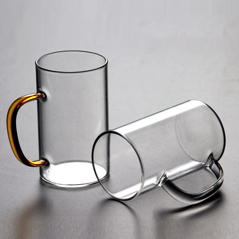 High quality Glass Coffee milk Mug Tea Mug 300ml Heat Resistant Glass Tea Cup Coffee Cup Drinkware gift Milk cup