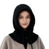 Large version balaclava hat women's autumn and winter cold protection and warmth personalized trendy wool knitted hat scarf integrated