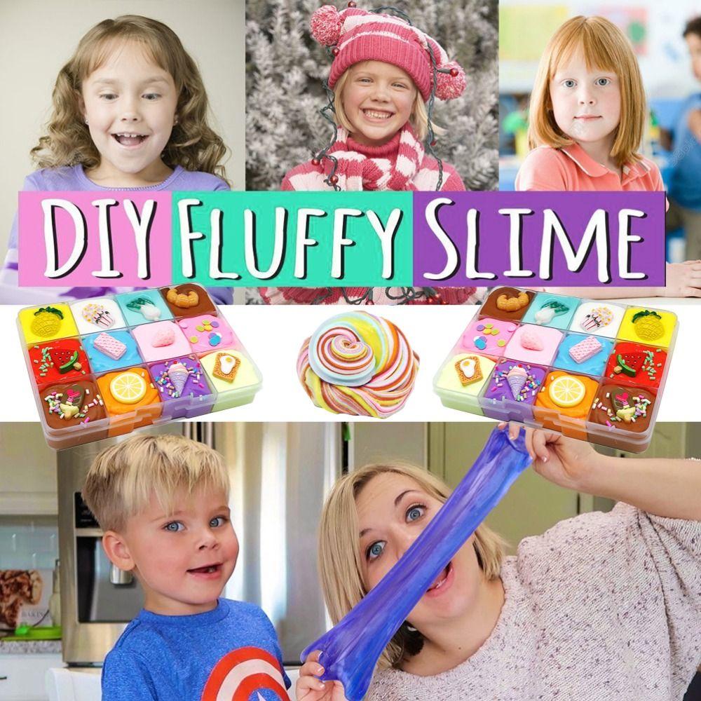 Gjørme Stressball Myk Plastelina Leke Playdough Slimes Leker DIY Kreativ Leire DIY Fruktskål