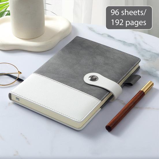 A5 Executive Notebook Thick Paper Notebook with Faux Leather Cover 192 Pages Personal Diary Notepad for Business Meetings
