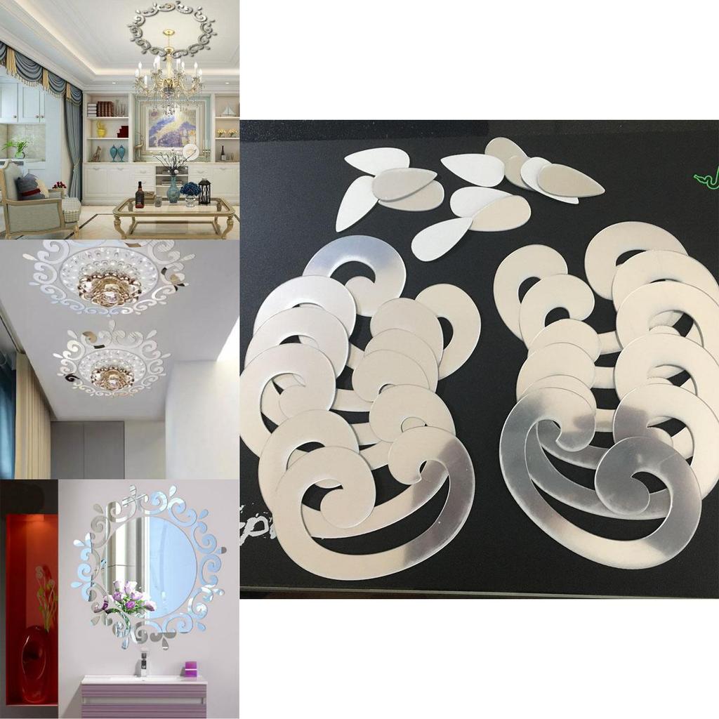 Premium Acrylic 3d Diy Mirror Wall Stickers With Timeless Design For Modern Homes