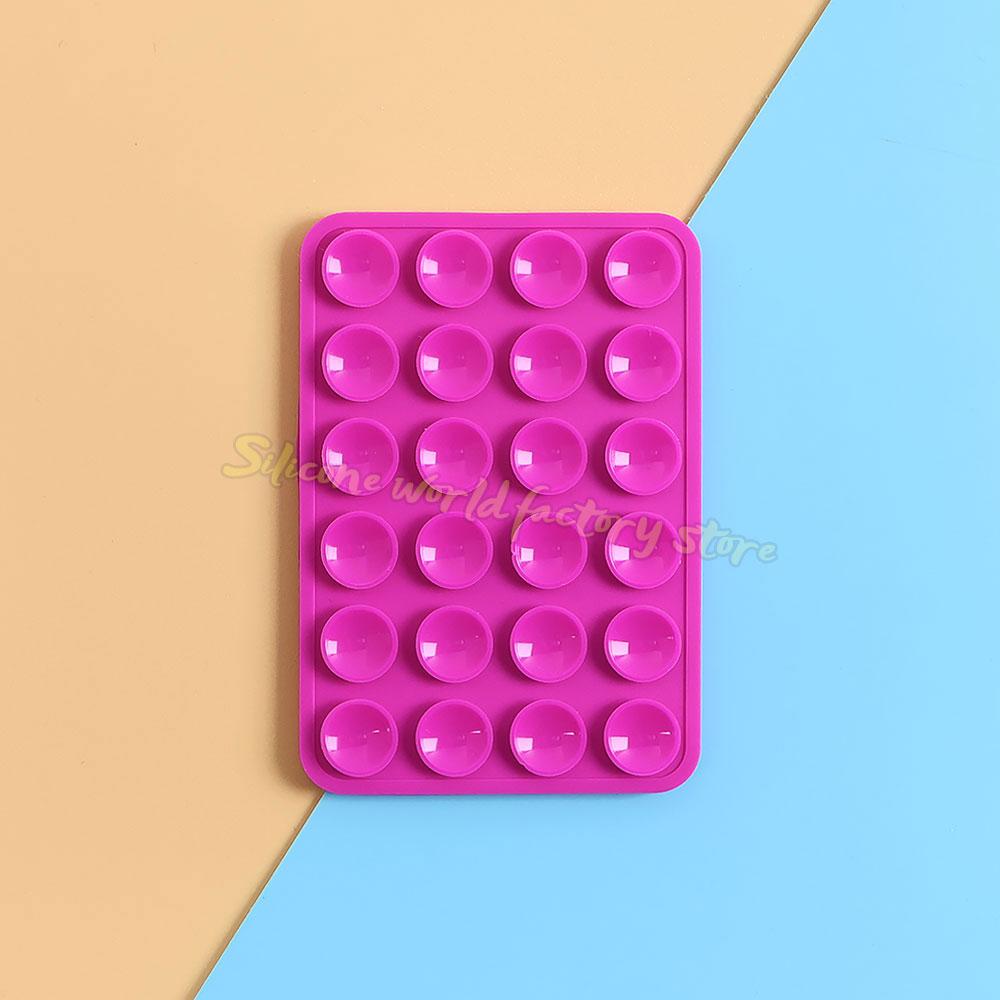 Silicone World Multifunctional Double-sided Silicone Suction Phone Holder Phone Case Anti-Slip Back Stickers Mat Wall Stand
