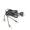 Black Car Dual Type-C Plug To USB+TYPE-C+AUX Socket Panel