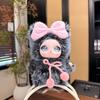 Bowknot Rabbit Ear Plush Keychain Cute Vinyl Face Doll Pendant Backpack Ornament Holiday Gifts