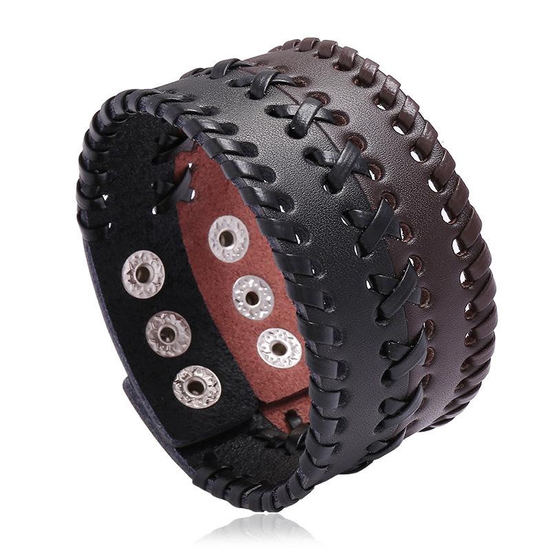 Nuovi Accessori Europei e Americani Braccialetti Punk Gioielli Retrò Intrecciati a Mano