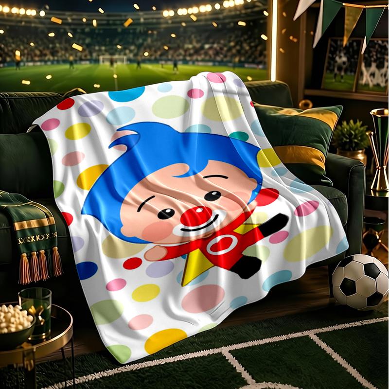 Happy Plim Friends Blanket Flannel Throw for Sofa, Indoor, Camping, Living Room, Office, Chair, And Bed Soft Birthday Gift