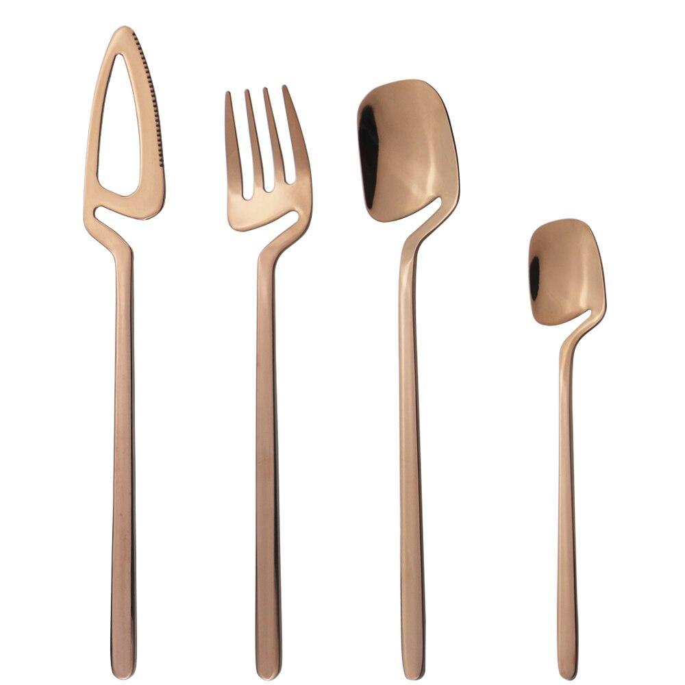 Purple Dinnerware Set 18/10 Stainless Steel Tableware Cutlery Set Knives Forks Coffee Spoons Party Home Kitchen Silverware Set