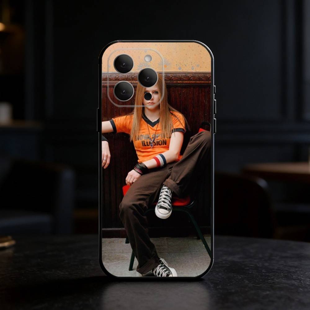 Star Singer Avril Lavigne Phone Case Silicone black Soft For IPhone 17,16,15,14,13,12,11,SE,Plus Pro Max