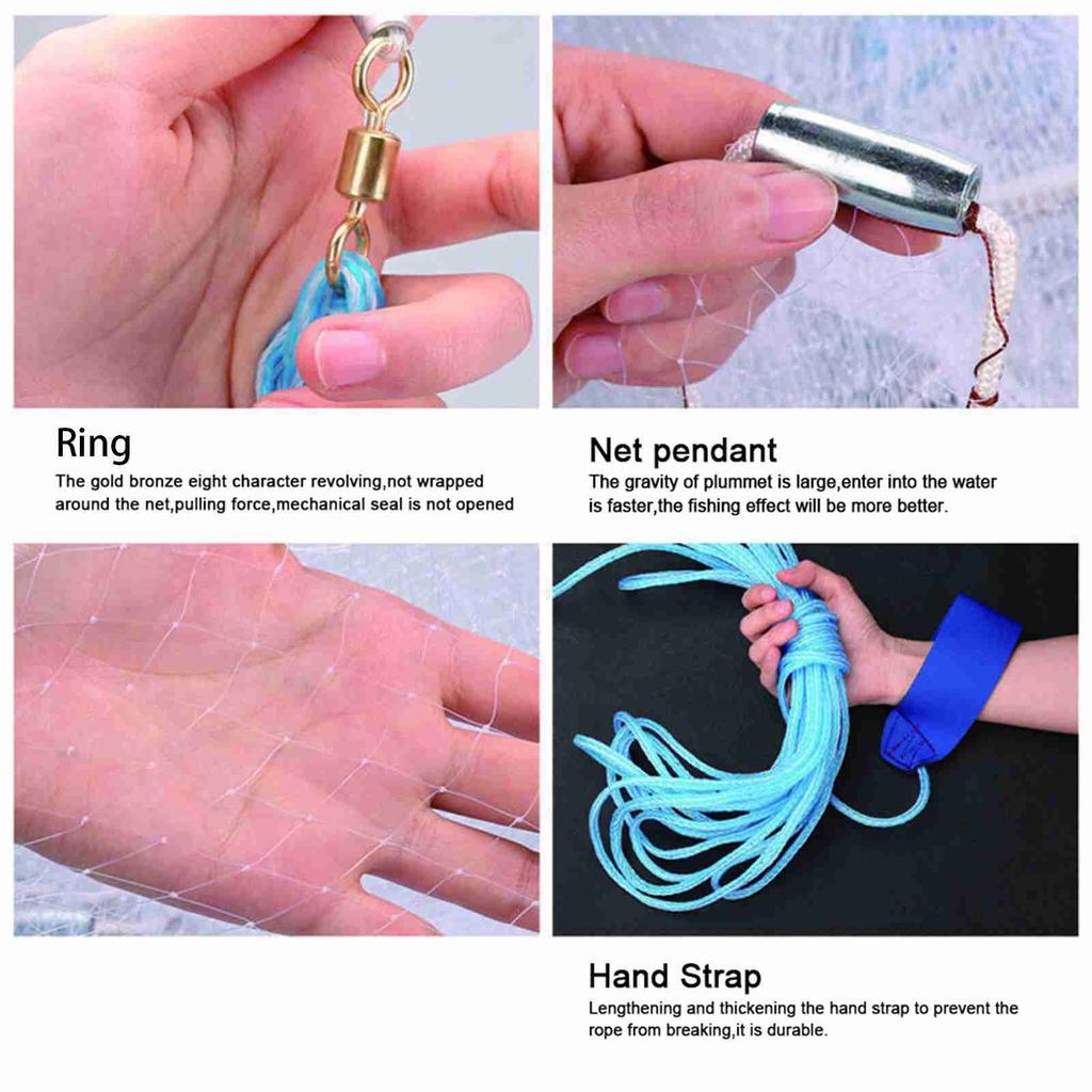 Portable   Fishing Mesh Net Cast Net Fishing Tool Accessories   Type