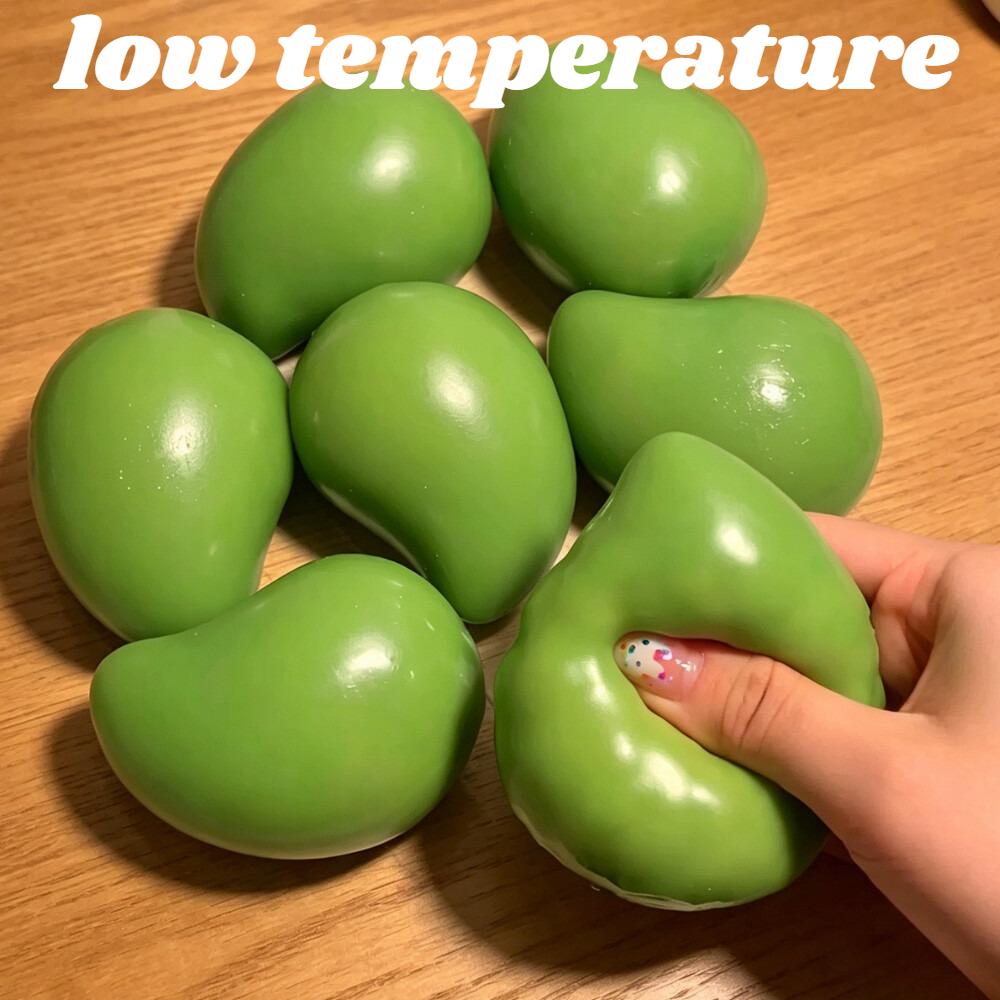 Ręcznie robiona chrupiąca mango piłeczka antystresowa do ściskania, zmieniająca kolor mango squishy piłeczka Fidget, Zabawka sensoryczna ASMR do łagodzenia stresu