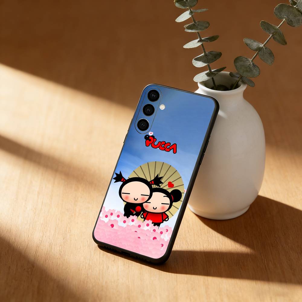 

Милый Мультяшный Чехол-Пукка Для Samsung Galaxy A13, 21s, 22, 31, 32, 52, 53, 71, 72, 73, Мягкий Черный Чехол Samsung a30 a20