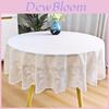 Modern Minimalist Pvc Round Tablecloth With Waterproof Dustproof Function For Home Dining Decor